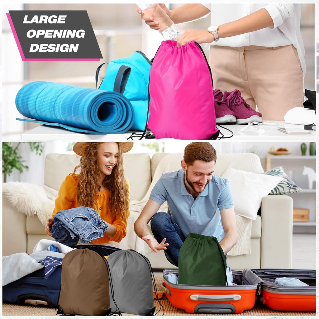 Shappy Drawstring Backpack - 150 Pcs Bulk Sports Gym Cinch Bags for Men & Women | 25 Color Options