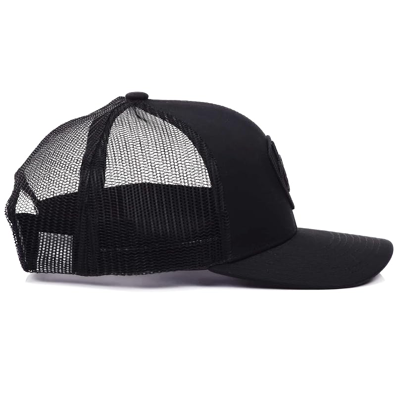 Ariat Men's Shield Logo Cap - Adjustable Snapback, Black + One Size