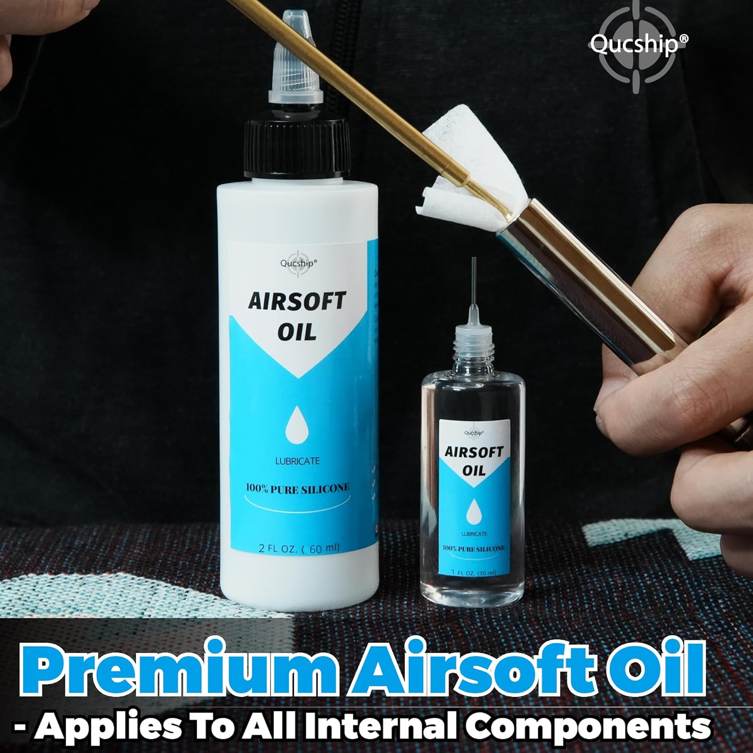 Skiennix Silicone Air Gun Oil - Multi-Purpose Chamber Lube | 2 oz & 1 oz Needle Oiler