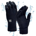 DRYMILE Alpine Waterproof Dexterity Gloves –Thermal Fleece Gloves for Men & Women – Touchscreen & Non-Slip Grip – Hiking, Skiing, Cycling, Fishing & Hunting – Large, Black
