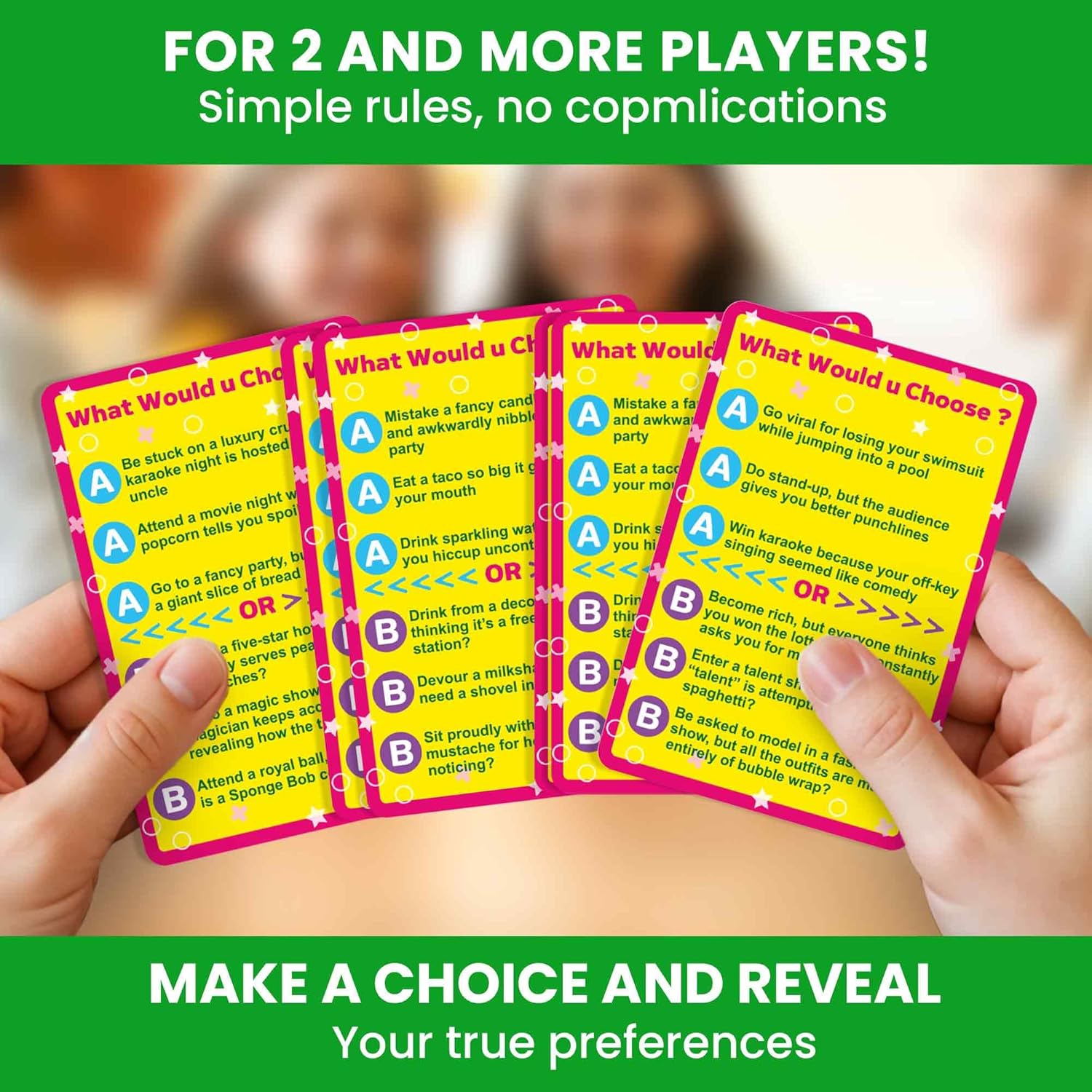 QUOKKA Card Game - 500+ Hilarious Scenarios for Family Fun | Perfect for Teens, Kids & Adults, Ages 7+