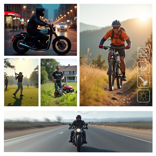 SOL PRO Polarized Riding Sunglasses Foam Padded Wraparound Fit Men Women Motorcycle Driving Running Cycling Fishing