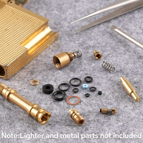 JINMUNIC 3 Pack Lighter Seal Kit for S.T.Dupont L2 - Includes O-Rings, Refill Valve Gaskets, Rubber Stoppers, and Filter Cotton for Lighter Repair