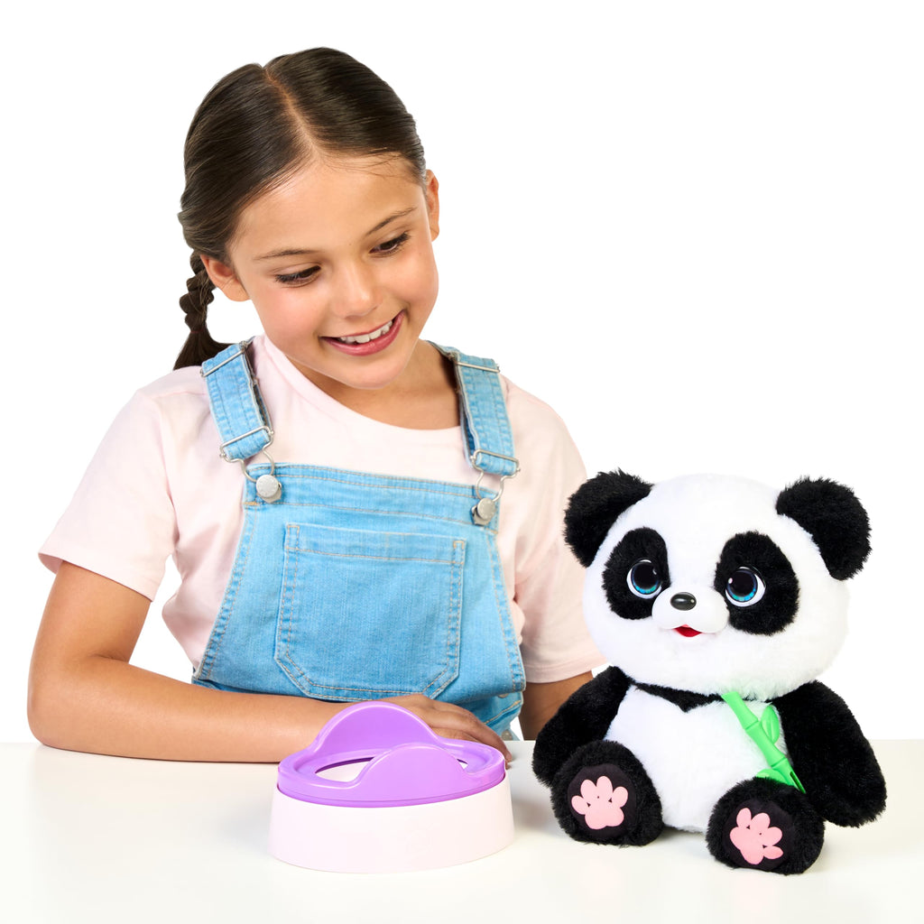 Little Live Pets My Baby Panda Toys ChuChu Plush - Interactive Sounds, Feeding, Potty Dance - Ages 4+, Electronic Pets