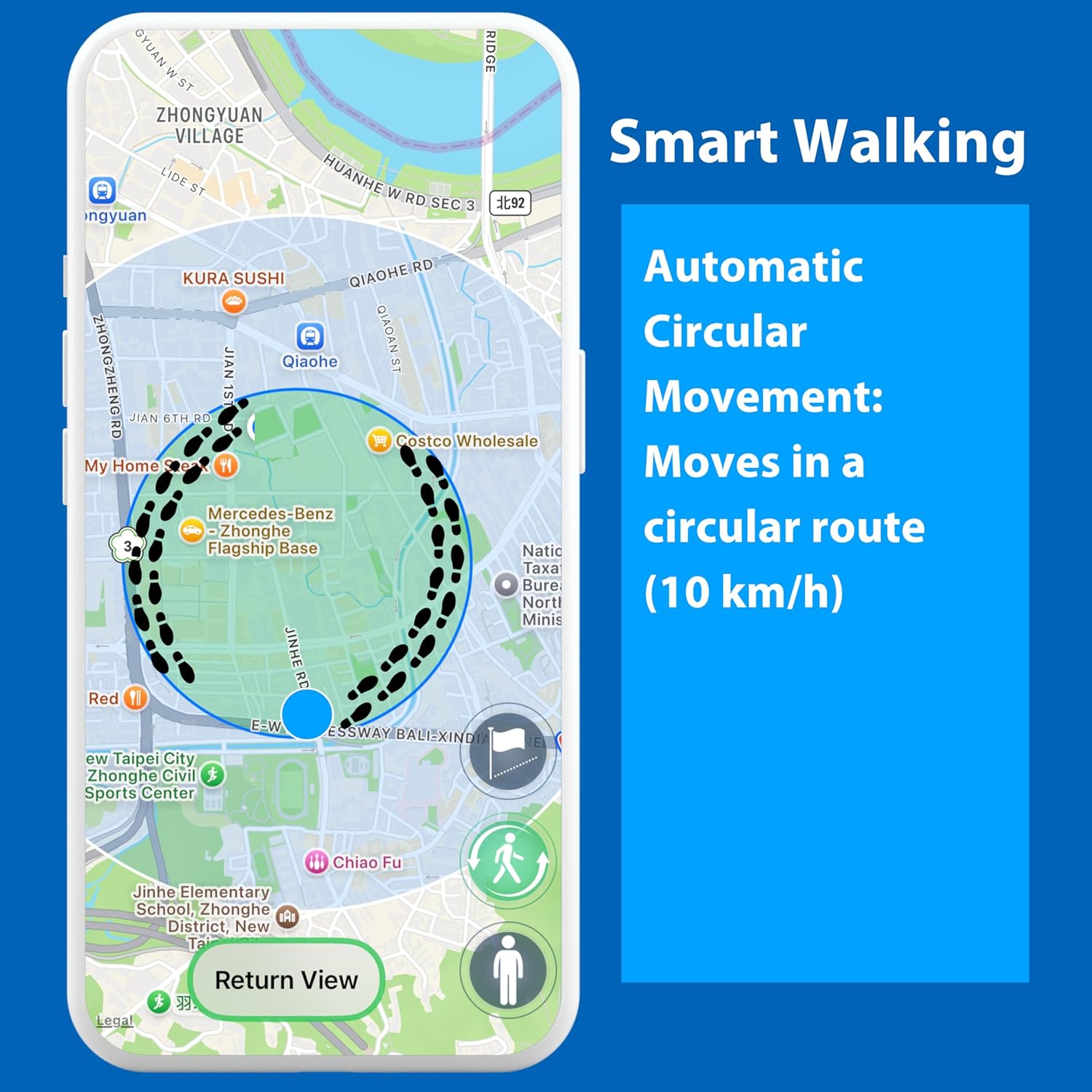 Rocket Balloon Auto Walking Device - Smart iOS Auto Catch & Item Collection | Route Continuation & Cooldown Protection