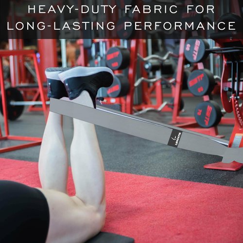 LUXEEMA Performance Premium 76 inch Extended-Length Resistance Bands for Working Out | 3" Wide Non-Slip Extra Long Tall Thick Cloth Band, No Pinching & Snapping, Exercise Workout Fitness Stretch Band