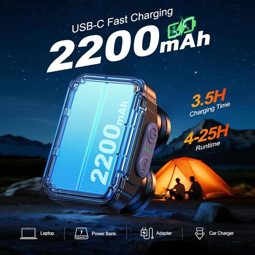 **Skiennix Running Lights - 800LM Rechargeable Visibility Vest with 6 Modes & IPX5 Waterproof | Adjustable Tilt for Night Jogging**
