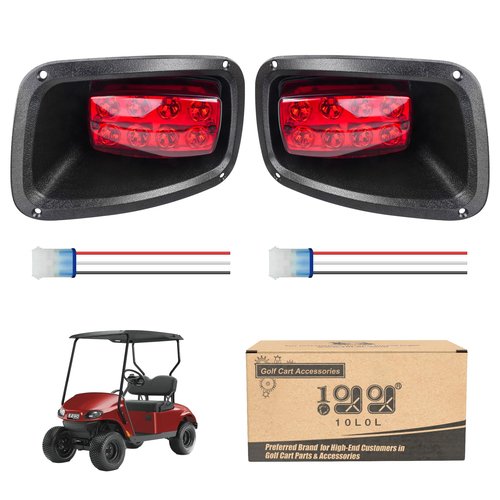 10L0L Golf Cart Taillights 12V for EZGO TXT 1996-2013, Golf Cart Replacement Rear Brake Lights Assembly for Gas & Electric Models