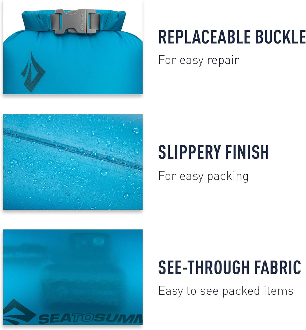 Sea to Summit Ultra-Sil Dry Sack - Ultralight Waterproof Storage Bag | 2L, 4L, 8L Sizes Available
