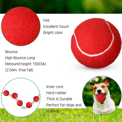 Vinsot 24 Pack Tennis Balls Bulk, Standard Pressure Balls for Training Playing Player Beginner Youth, Exercise Ball for Pet Dog, 2.5 Inch(Multicolor)