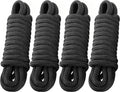 Marine Grade Dock Lines by [Brand Name] - 3/4" x 25' Nylon Boat Rope with 15" Loop - Heavy Duty, Fray Resistant, Easy Handling, Black