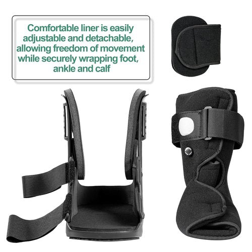 Jewlri Air Walking Boot - Short Fracture Walker for Ankle Support | Fits Left or Right Foot - Black M