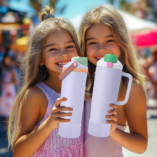Mity Rain Protective Silicone Boots for Owala 30oz & 40oz FreeSip Sway Bottles - Light Purple, Enhance Stability & Prevent Scratches