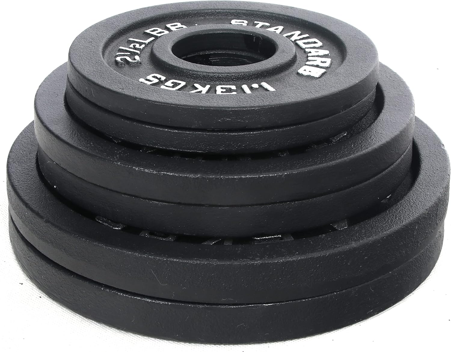 Signature Fitness Olympic 2-Inch Cast Iron Weight Plate - Ideal for Strength Training & Weightlifting