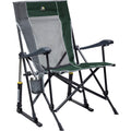 GCI Outdoor Roadtrip Rocker Camping Chair | Portable, Folding Rocking Chair with Solid, Durable Armrests, Drink Holder & Comfortable Extended Backrest — Hunter Green