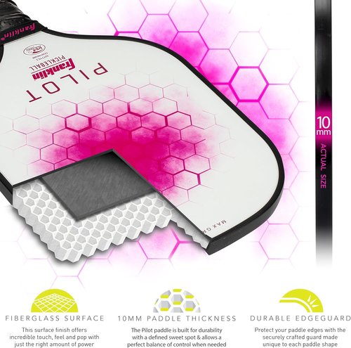 Franklin Sports Pickleball Paddle - Lightweight Pro Racket with 10mm Thick Polypropylene Core | USAPA Approved