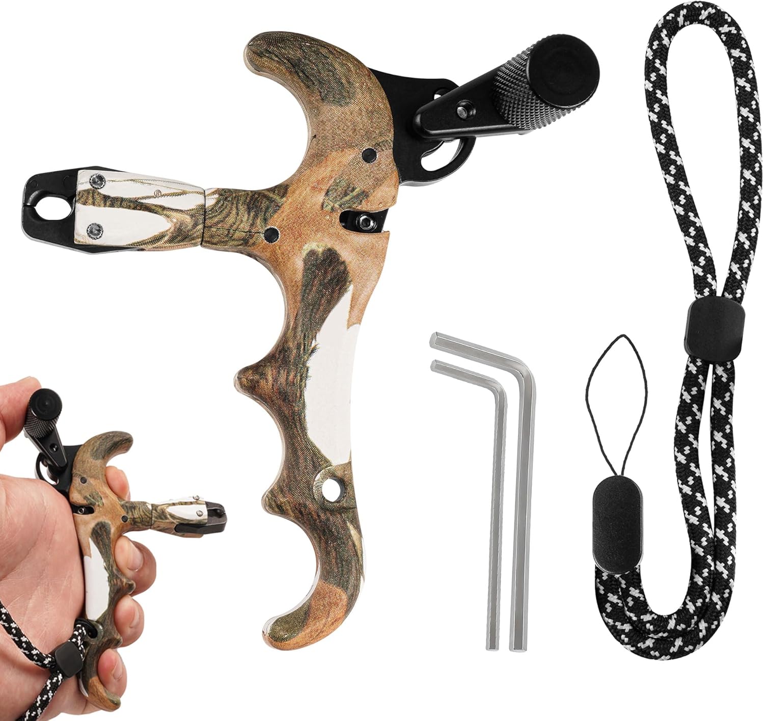 Skiennix Bow Release - 360° Rotatable Thumb Trigger for Compound Bow - Precision Archery Accessory