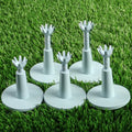 GKandi Golf Rubber Tee Value 2 or 5 Pack, Adjustable Height from 2.1" to 2.9" Unbreakable Durable for Practice Mat, Driving Range Tees Holder for Indoor Outdoor Backyard (White-5 Pack)