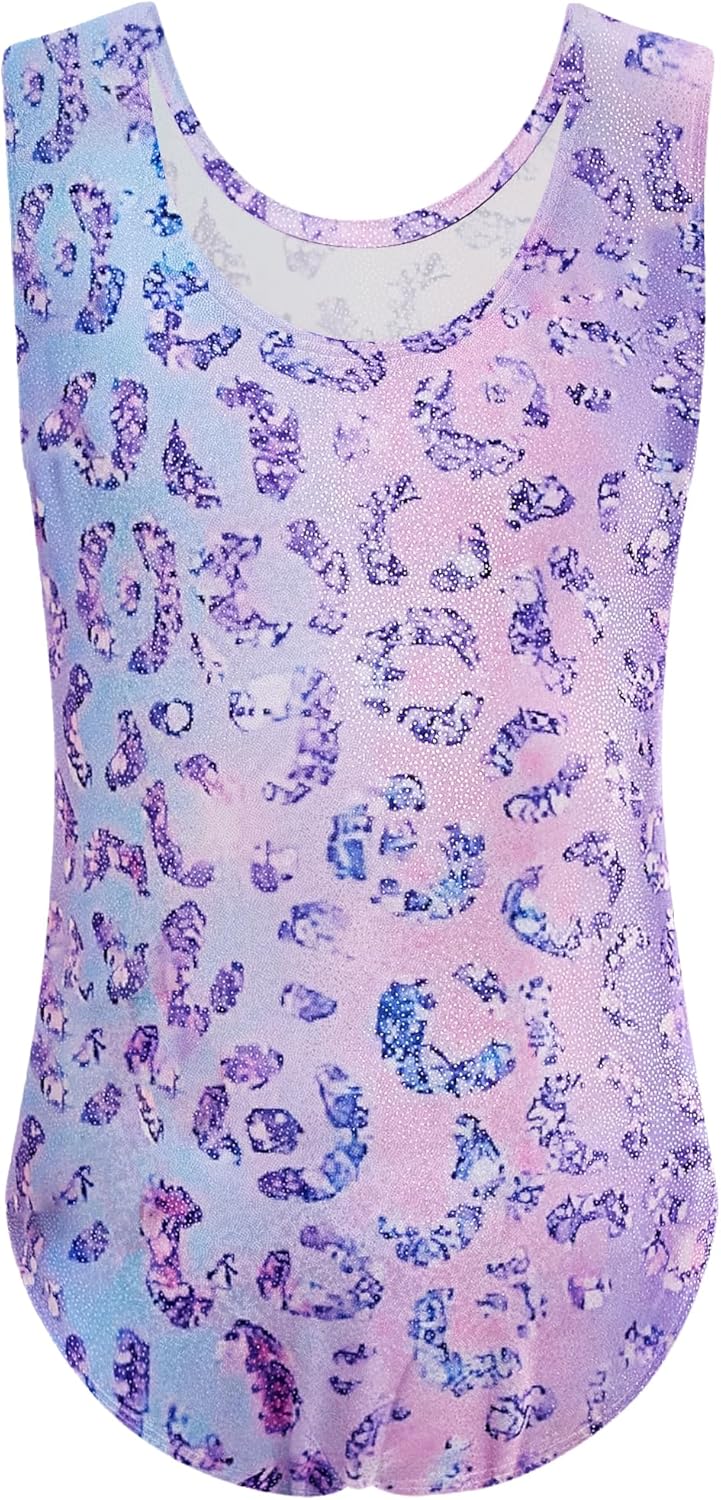 Zaclotre Gymnastics Leotards - Sparkly Sleeveless Dance Unitards with Shorts for Girls