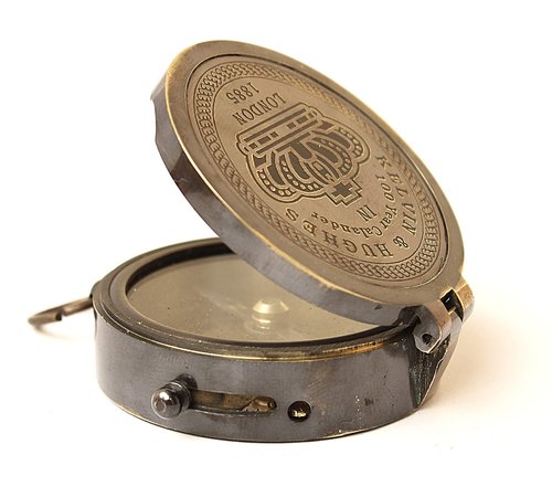 Brass Compass Vintage Finish Kelvin Hughes 100 Year Calendar Compasses Lid Compass Directional & Navigational Tool