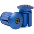 Domain Cycling - Handlebar End Plugs - Expanding, Aluminum and Adjustable Handlebar Bike Bar Ends for Road, Mountain, BMX, MTB Bicycle - 2 Set Plug or Cap for Bike Bars (Blue)