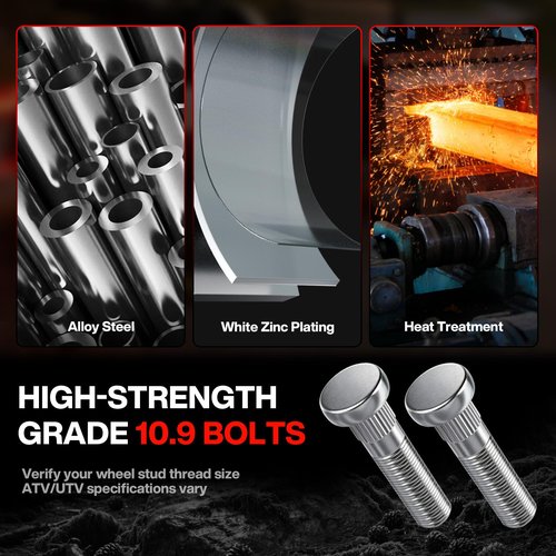 2 Inch Golf Cart Wheel Spacers Kit, 4x4 Golf Cart Wheel Spacer with Lug Nuts for Club Car EZGO YAMAHA, Wheel Spacers with 1/2"-20 Studs, 2.68''(68mm) Hub Bore, 4''(101.6mm) Bolt Pattern, 4PCS, Red
