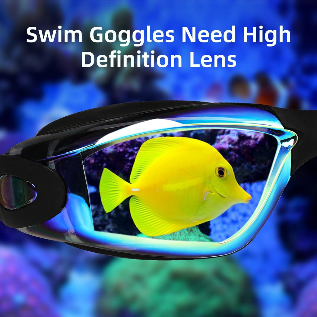 Skiennix Swim Goggles - Anti-Fog, Leak-Proof Design for Adults & Youth | 2 Pack