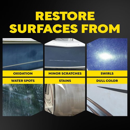 Meguiar's M5032 Marine/RV Cleaner Wax - One Step Formula for Shine & Protection | 32 Oz