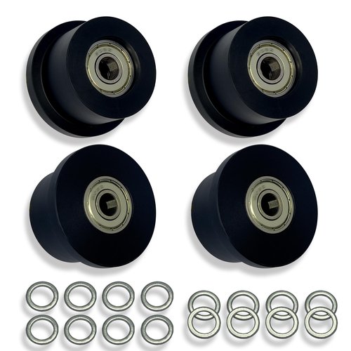 Upgraded Machined Wheels/Rollers Compatible with Total Gym,Replacement Parts for 1000,1100,1400,1500,1600,1700,1800,1900,Achiever,Force,Gold,Max,Platinum,Plus,Pro,Supra,Supreme,Ultima,Ultra,XLI,4Pcs