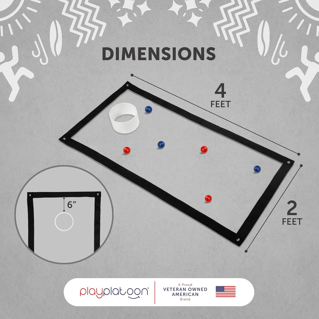 Play Platoon Beach Cornhole Toss Game - Fun for Adults & Kids | Includes Boards, Markers & Accessories