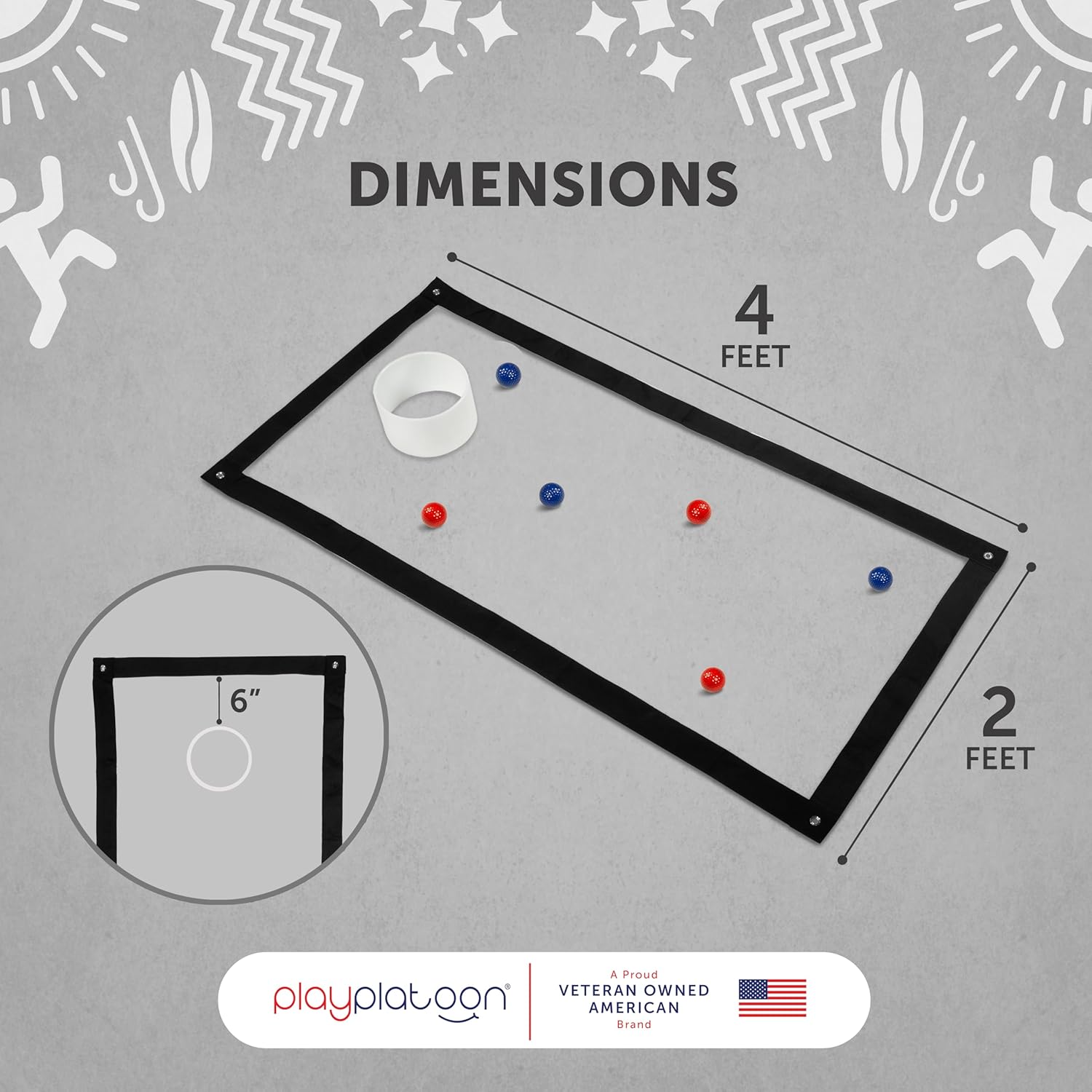 Play Platoon Beach Cornhole Toss Game - Fun for Adults & Kids | Includes Boards, Markers & Accessories