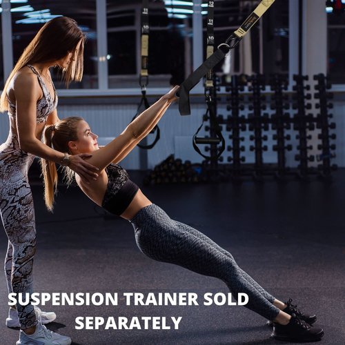 Bodytorc Cable Attachment Handles for Suspension Trainer or Resistance Bands, Home Gym Accessory with Rubber Grip and Foot Loops