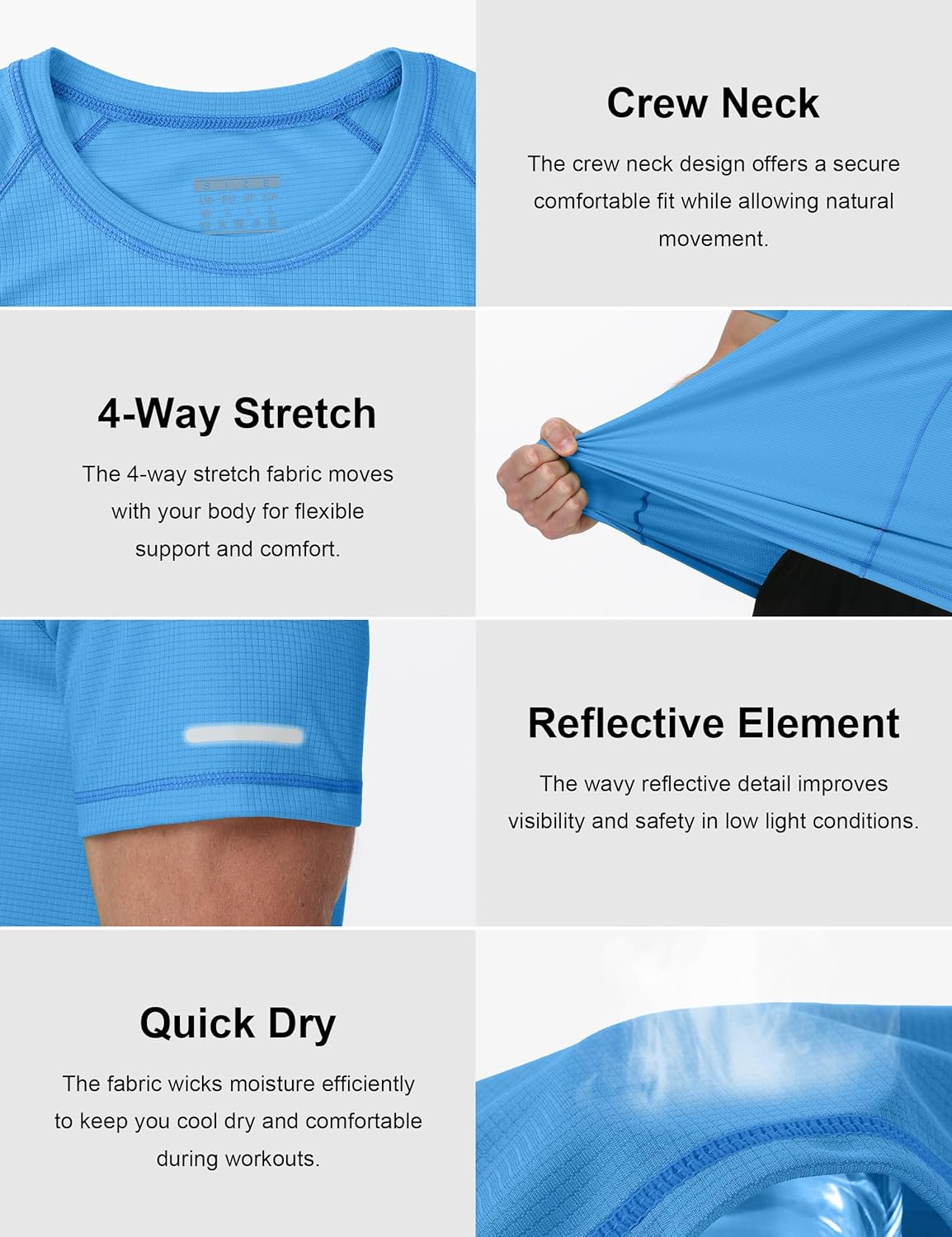 Roadbox Men's Swim Shirt - UPF 50+ Quick Dry Rash Guard for Beach & Surfing | UV Sun Protection T-Shirt