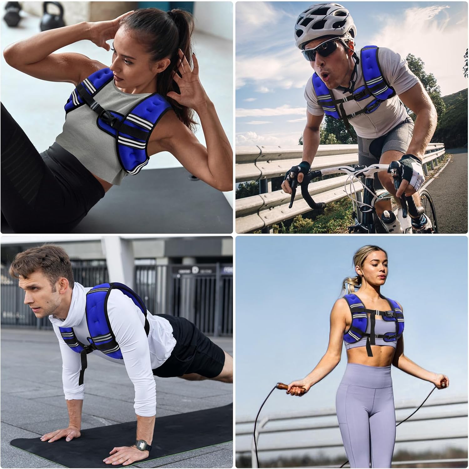 Zeerun Weighted Vest - Adjustable & Reflective Rucking Vest for Walking, Running & Strength Training