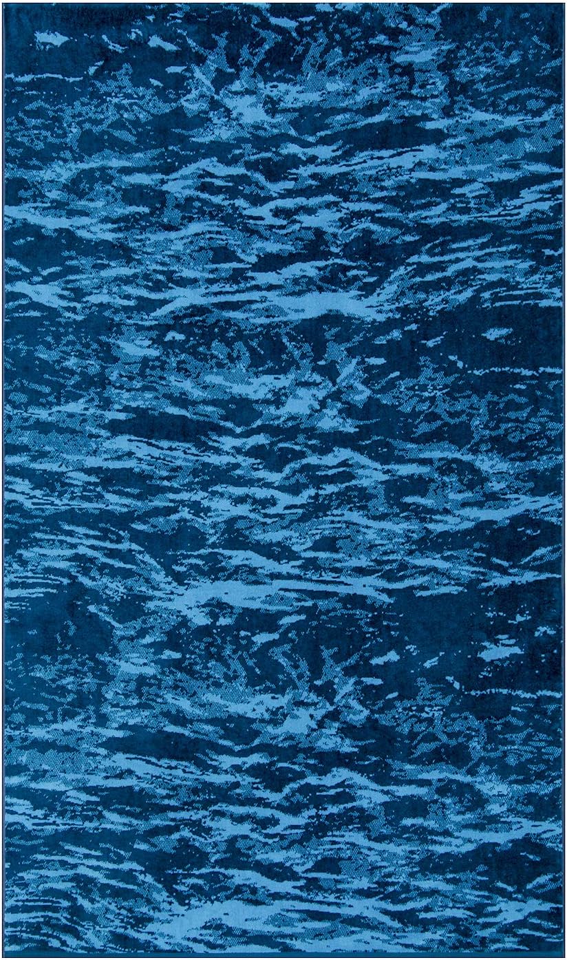 Softerry Luxury Beach Towel - 100% Soft Cotton, Eco-Friendly, 40 x 70 in - Perfect for Hotels & Resorts (Aqua)