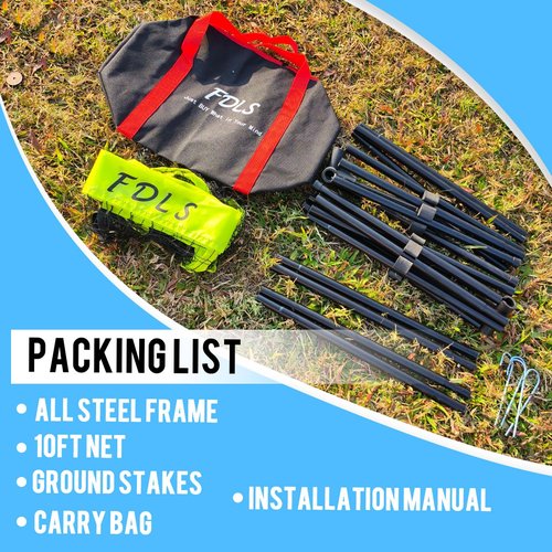 FDLS 10FT Portable Badminton Pickleball Net with Carry Bag for Indoor Outdoor, Height Adjustable| Easy Setup