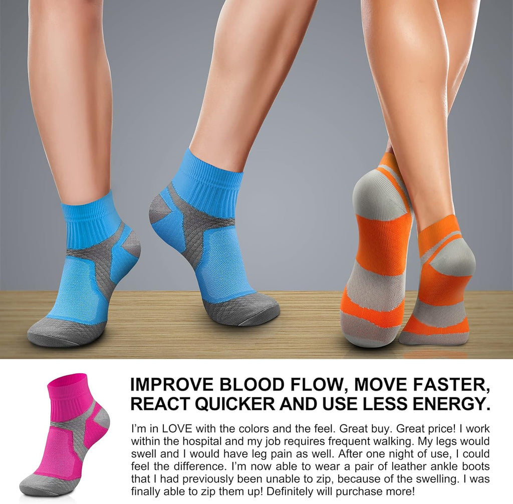 CHARMKING Compression Socks - 15-20 mmHg Circulation Support for Athletes & Daily Wear | Unisex