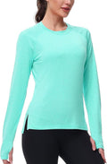 Isnowood Women's UPF 50+ Sun Protection Long Sleeve Shirts | Rash Guard Athletic Tops for Hiking & Running