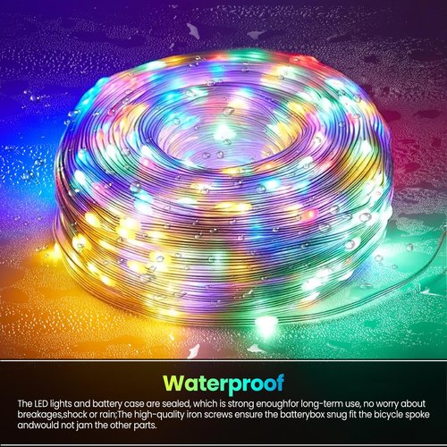 GOSLMYY Bike Frame Light, LED RGB Waterproof Remote Control 16 Color Change Ultra Bright Bicycle Lights Keeps Your Ride Fun and Safe at Night Gifts