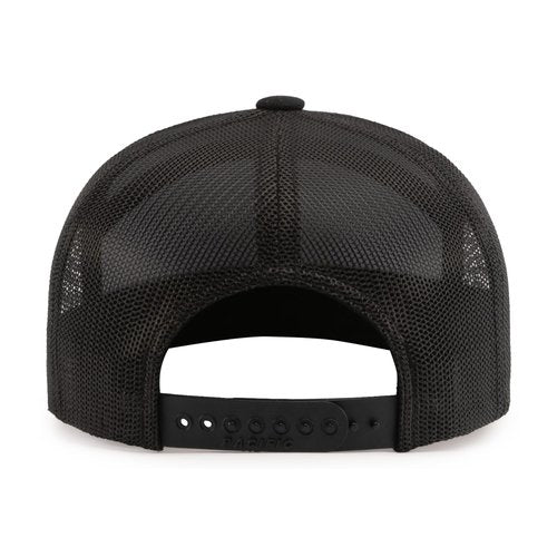 Pacific Headwear 6-Panel Arch Trucker Snapback Cap, Black, OS
