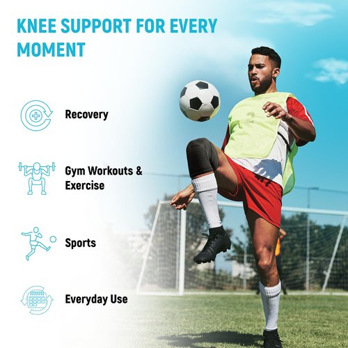 PX Compression Knee Brace for Women & Men, 2 Pack Knee Brace for Meniscus Tear, Torn ACL, Running Workout, Sports - Black Machine Washable Knee Support Sleeve for Arthritis Pain Relief – XXXL Pair