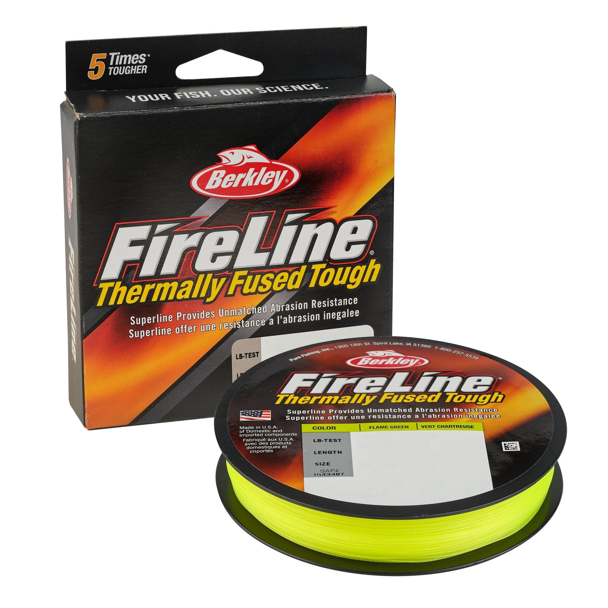 Berkley FireLine Superline Fishing Line, Crystal, 6lb, 2.7kg, 125yd, 114m, Suitable for Freshwater Environments