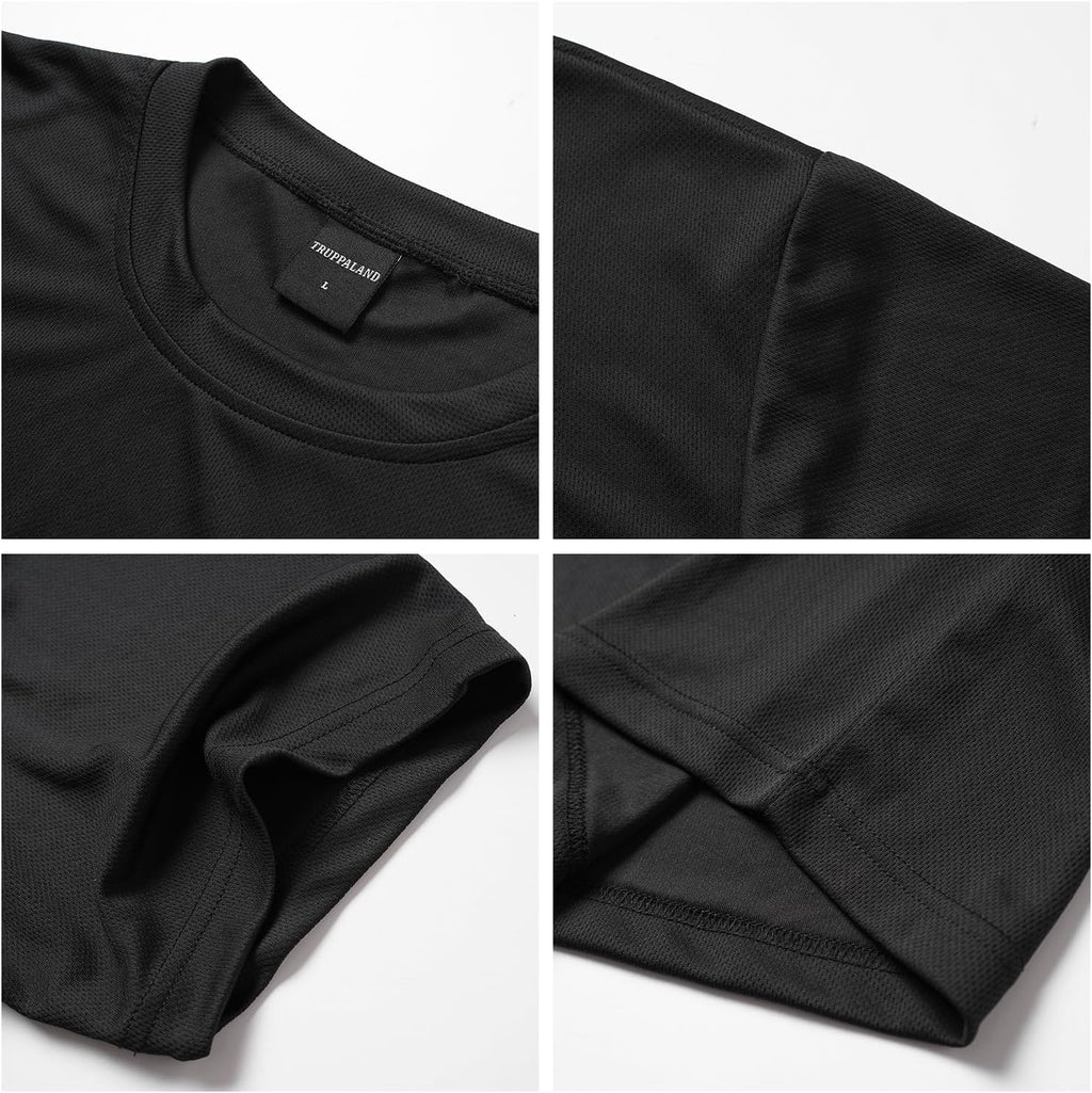 Skiennix Men's Athletic T-Shirts - Quick Dry, Moisture-Wicking Workout Shirts | 5 Pack for Running & Training