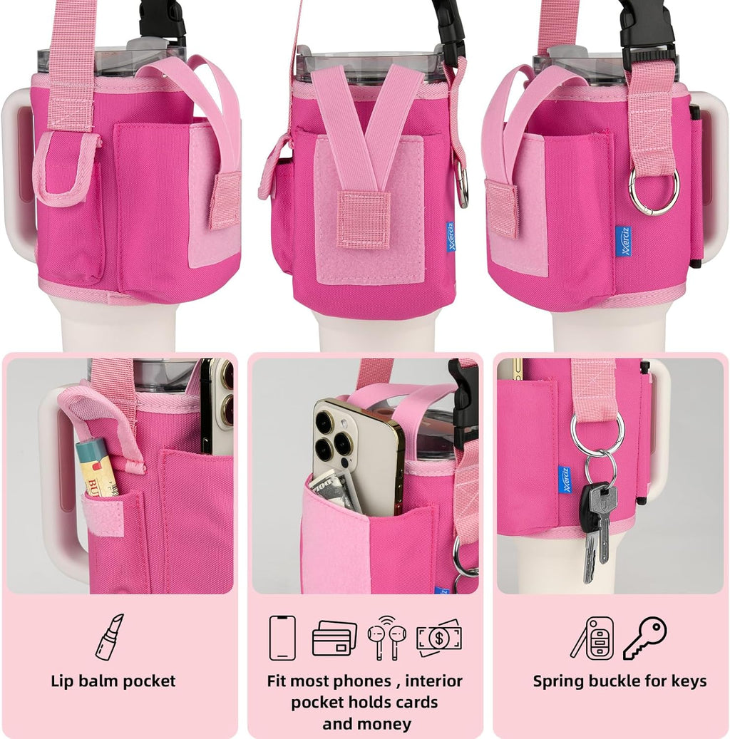 Xxerciz Carrier Bag - Crossbody Bag for Stanley 40 oz Tumbler with Phone Holder & Adjustable Strap