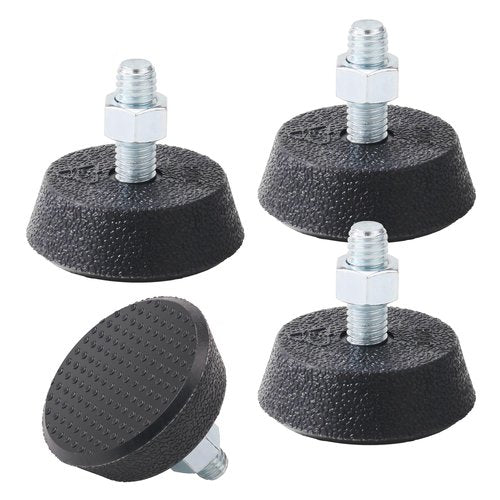 4 Pack Leveling Screw Foot Pads for Peloton Bike Replacement Parts,Upgraded 3/8" Stainless Steel Anti-Slip Screw,Noise Reduction Shock-Absorbing Rubber Stabilizer Feet Easy Install Exercise Accessorie