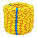 Ezjsdltech 1/2 in x 150 ft Polyester Arborist Rigging Rope, Yellow Braided Tree Climbing Rope 48 Strands for Farm Work and Swinging