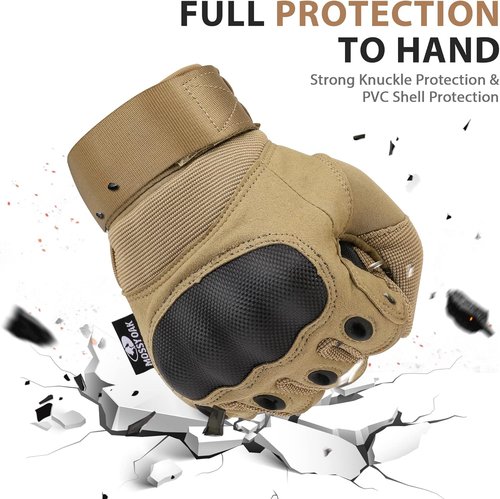 Mossy Oak Tactical Gloves - Touch Screen Airsoft Gloves with Hard Knuckle for Hunting & Camping