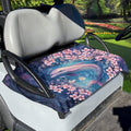 Horeset Dolphin Golf Cart Seat Covers Travel Sports Golf Cart Seat Blanket for 2-Person Seats Golf Accessories Easy to Install Golf Cart Seat Towel