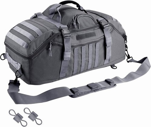 Hannibal Tactical 55L Duffle Bag - Versatile 3-in-1 Tactical Backpack for Sports & Outdoor Activities | Grey