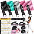 Skiennix Resistance Bands - 5 Level Workout Bands with Handles for Women | Ideal for Yoga & Pilates